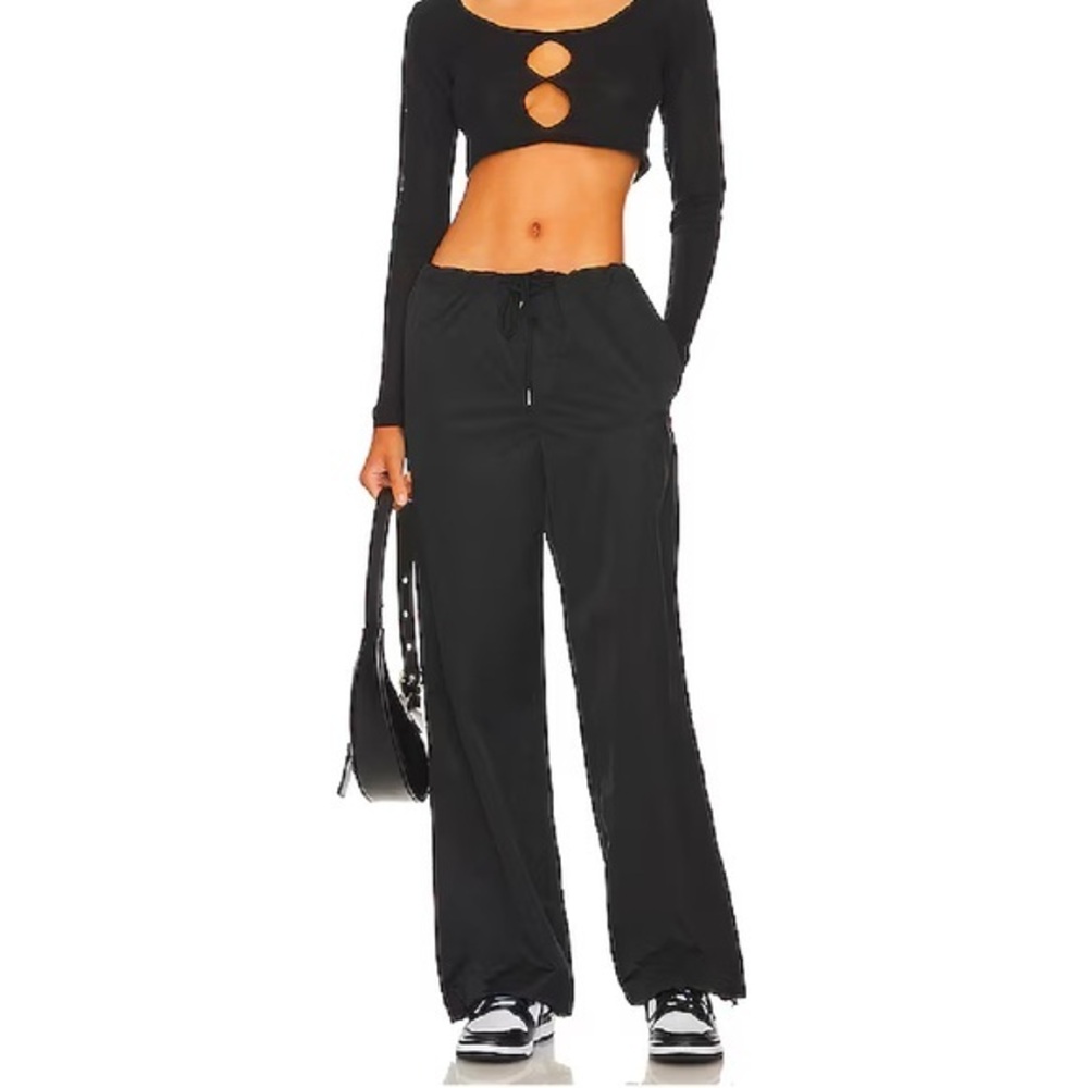 Revolve Superdown Black Greta Parachute Pants M